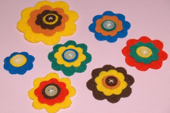 Flores de Fieltro faciles para el dia de la madre