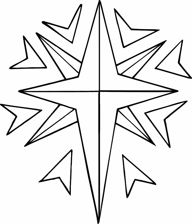 Estrella Navidad Colorear Az Dibujos Para Colorear
