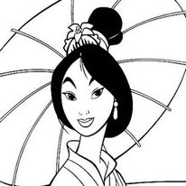 colorear a mulan colorear a mulan