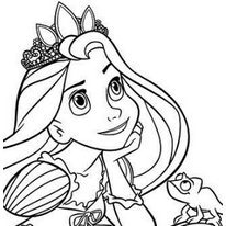Tangled Coloring on Las Princesas Disney Para Colorear   Manualidades Infantiles