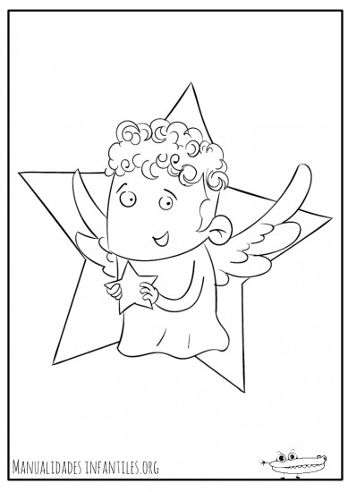 Dibujo del ángel de la Navidad