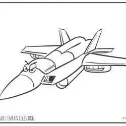 Dibujo de avion de guerra