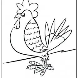 Dibujo de gallo para Pascua