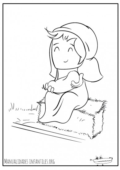 Dibujo de la Virgen y el niño Jesús