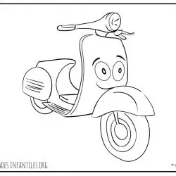 Dibujo de moto bespa