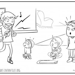 Dibujo de papa estrella del Rock
