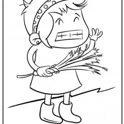 Dibujo de una niña con la Palma