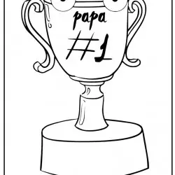 Dibujo trofeo para el dia del padre