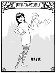 dibujos hotel transilvania para colorear-Mavis