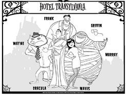 dibujos hotel transilvania para colorear