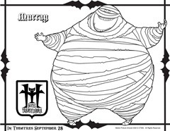 dibujos hotel transylvaia para pintar-murray-momia