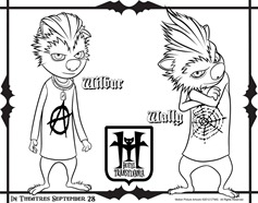 dibujos hotel transylvaia para pintar-wilbur y wally