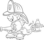 dibujos bomberos para imprimir y colorear