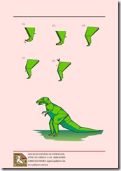 Dinosaurio Tiranosaurio Rex mas dificil de papel13