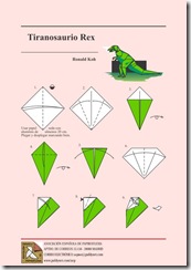 Dinosaurio Tiranosaurio Rex mas dificil de papel3