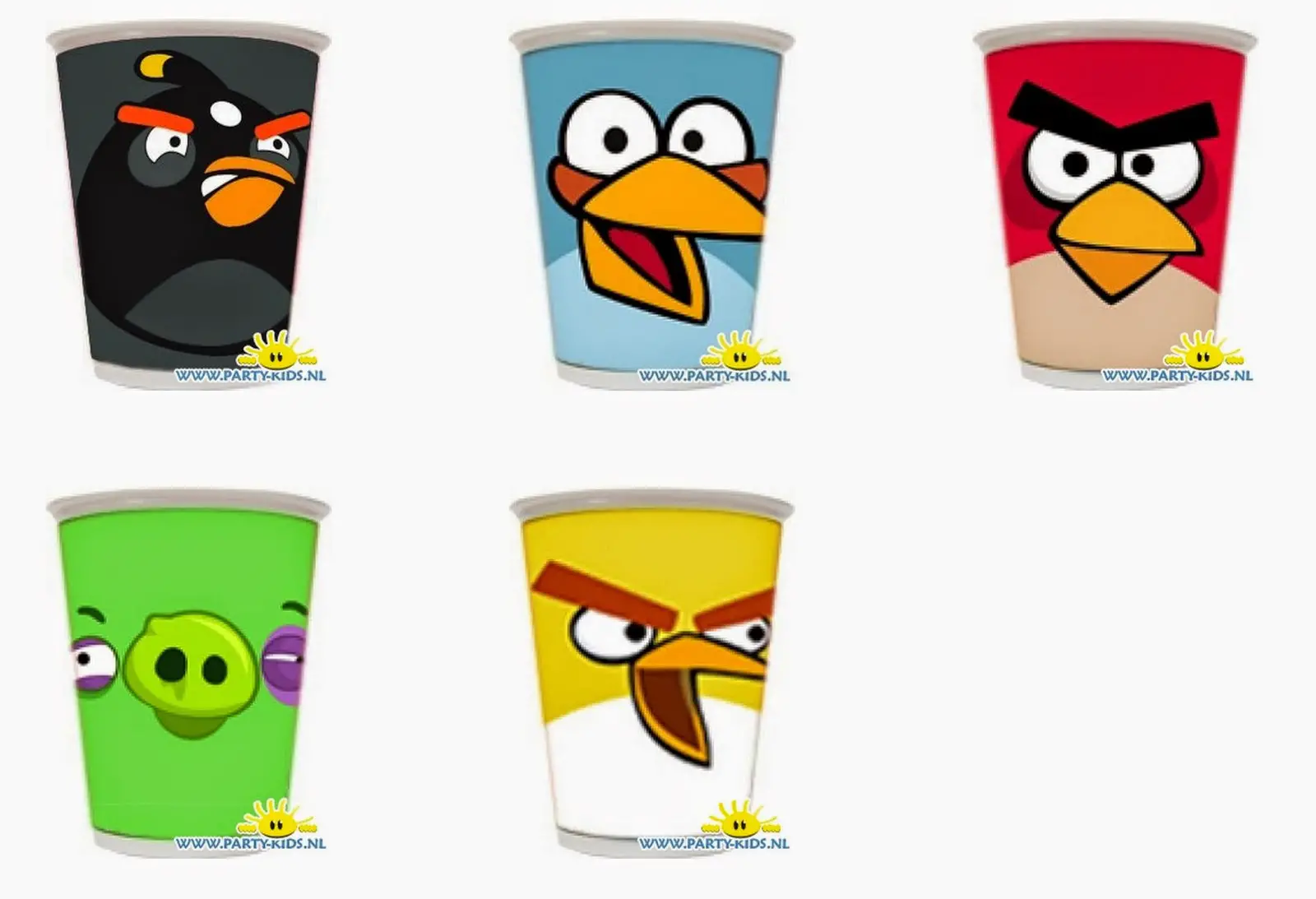 Imprimibles Angry Bird para vasos
