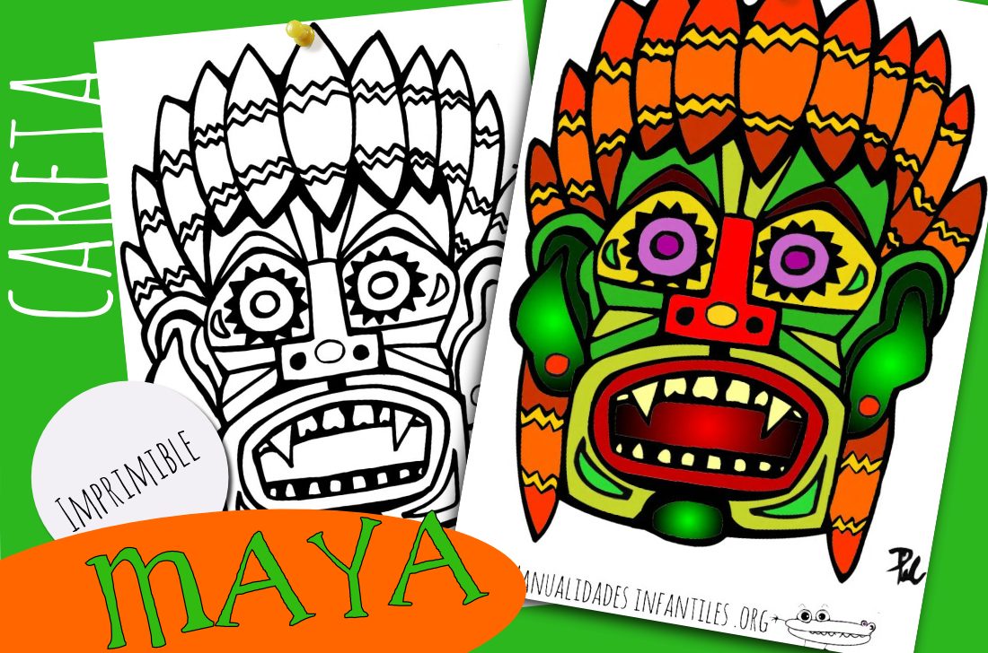Mascara Maya 3 Actividades Para Ninos Manualidades Faciles Y
