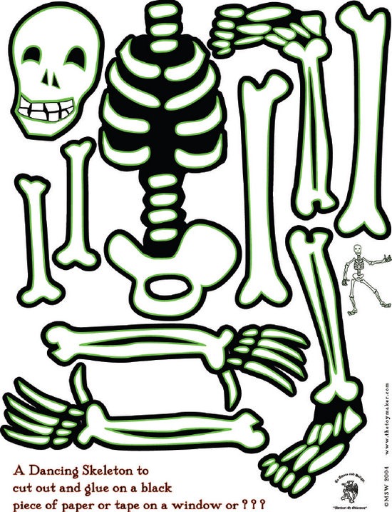 movil de esqueleto recortable