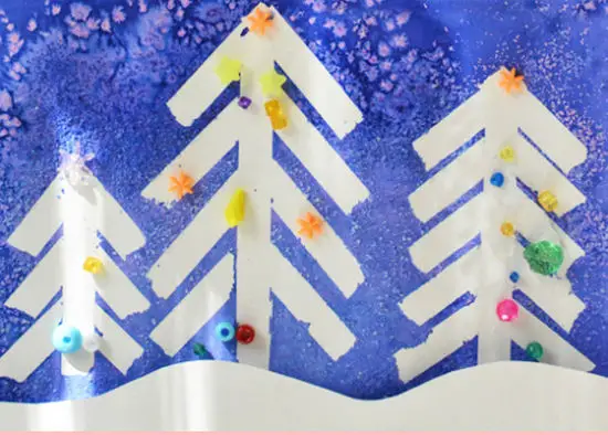 Decoracion Invierno Para Jardin Infantil ~ Pintura f?cil de Paisaje de Invierno Manualidades Infantiles Decoracion Invierno Para Jardin Infantil ~ Pintura f?cil de Paisaje de Invierno Manualidades Infantiles