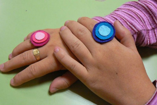 anillos de fieltro