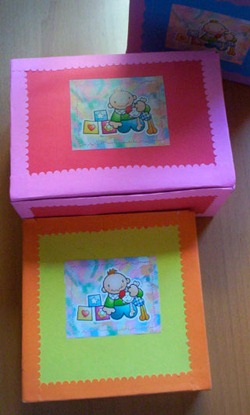 cajas recicladas ordenar