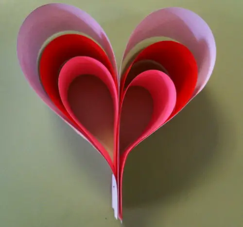 corazon de papel en 3d para el dia de los enamorados