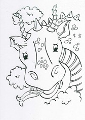 dragon sant jordi para imprimir colorear
