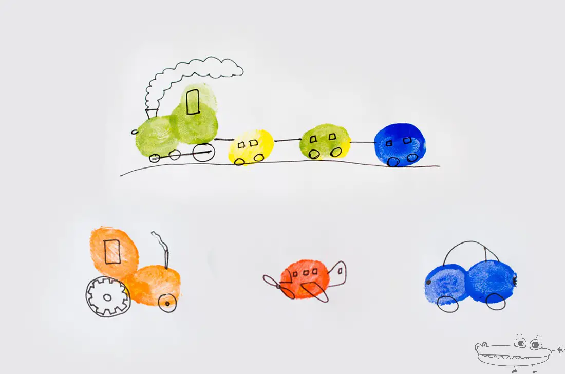 Dibujar Medios De Transporte Con Huellas Actividades Para Niños