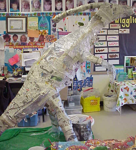 dinosaurio papel mache dinosaurio papel mache