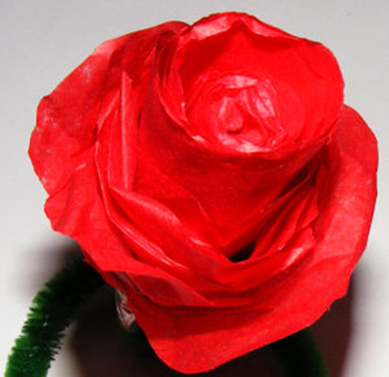 manualitats rosa sant jordi papel seda 3