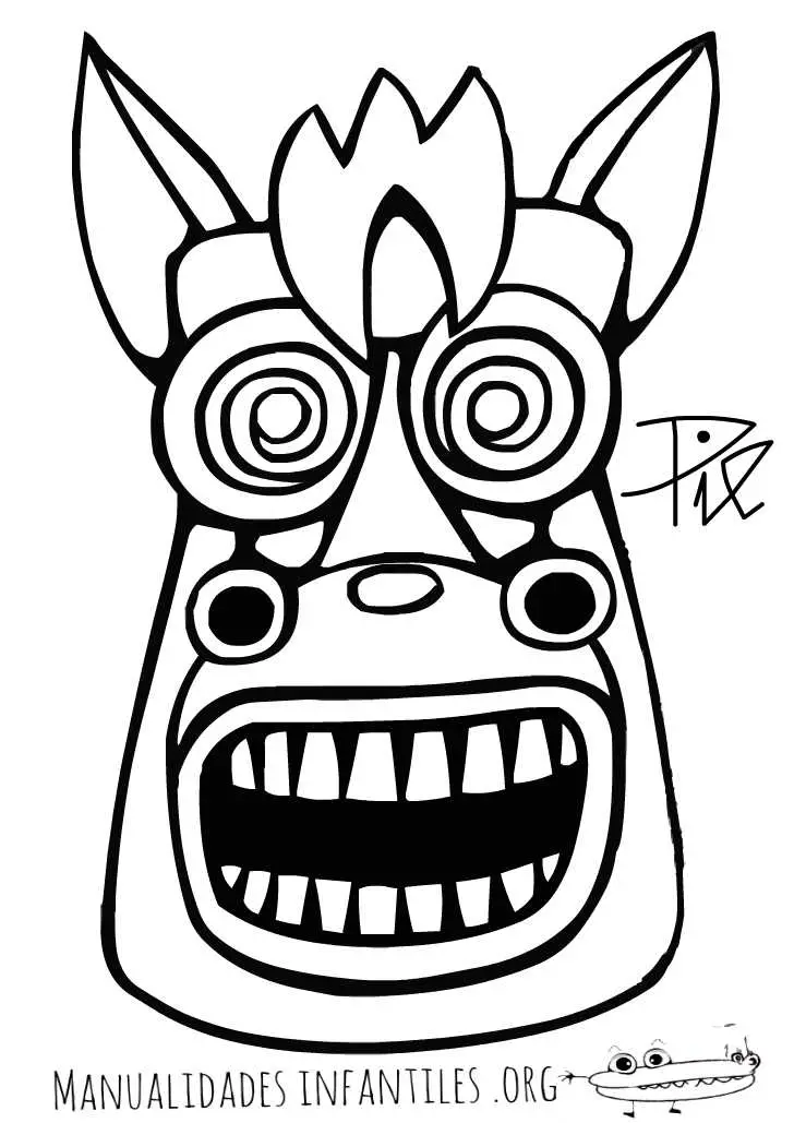 Máscara del horóscopo chino el Caballo | Manualidades