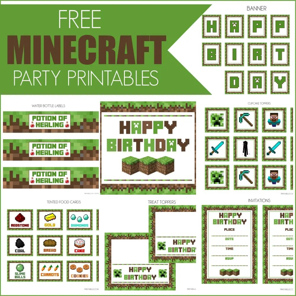 Imprimibles Minecraft Actividades para niños, manualidades fáciles y