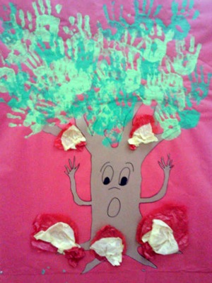 mural arbol incendio
