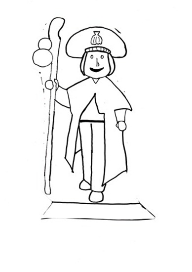 peregrino de santiago para colorear
