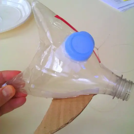 pez con botella de plástico