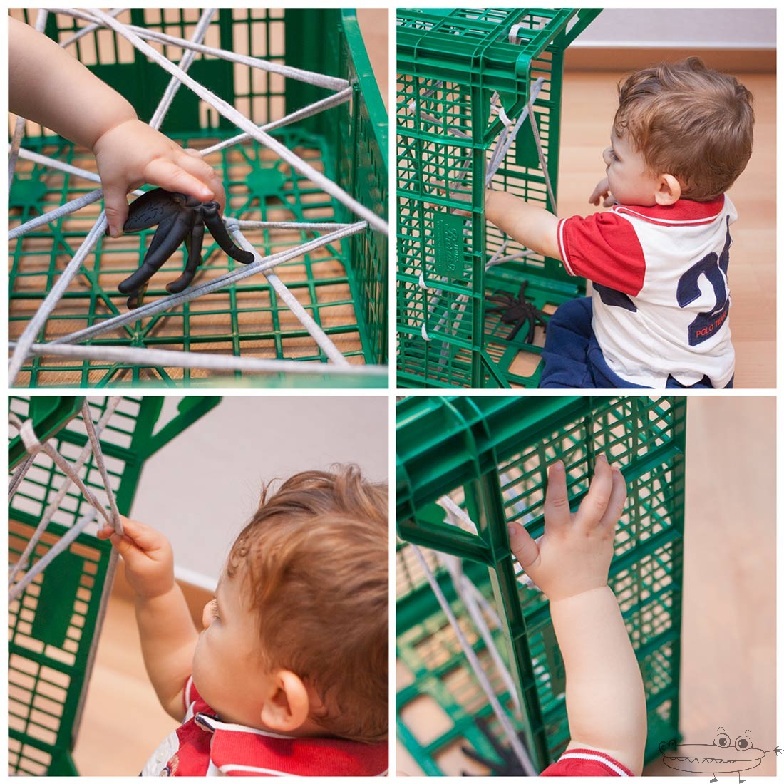 juego de atrapar la araña para bebes