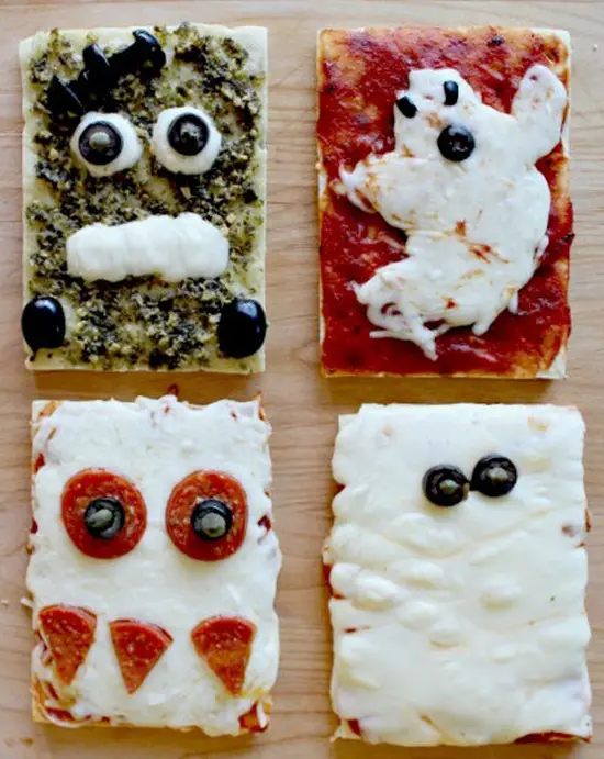 pizzas para halloween infantiles