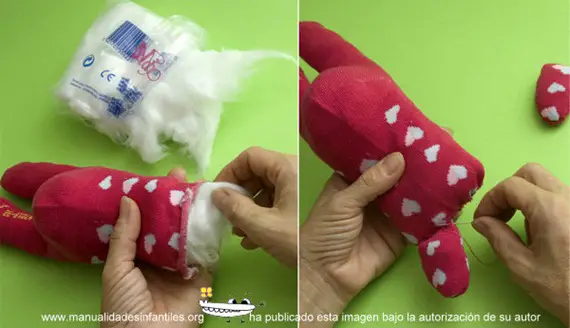 muñecos reciclados con calcetines