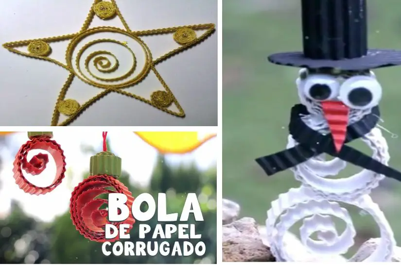 Manualidades de Navidad con papel corrugado