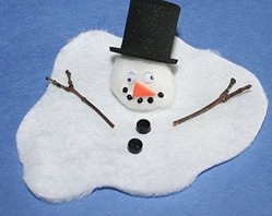 muñeco de nieve derretido manualidades para niños