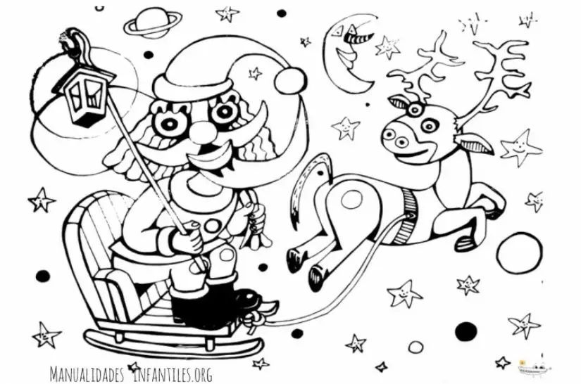 Manualidades de Navidad de dibujar y colorear