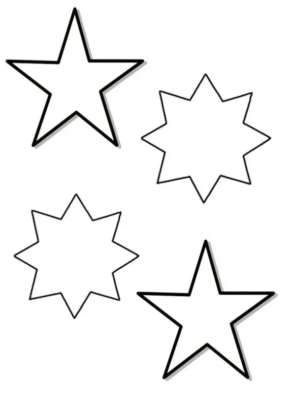 Estrellas de Navidad para colorear -Manualidades Infantiles