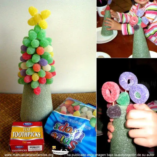 arbol de navidad con chuches