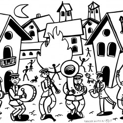 Dibujo danza carnavalesca -Manualidades Infantiles Dibujo danza carnavalesca -Manualidades Infantiles