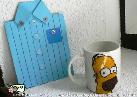 Taza decorada a lo Homer Simpson para el Dia del Padre