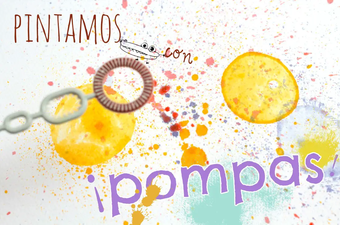 Actividad de pintura con pompas