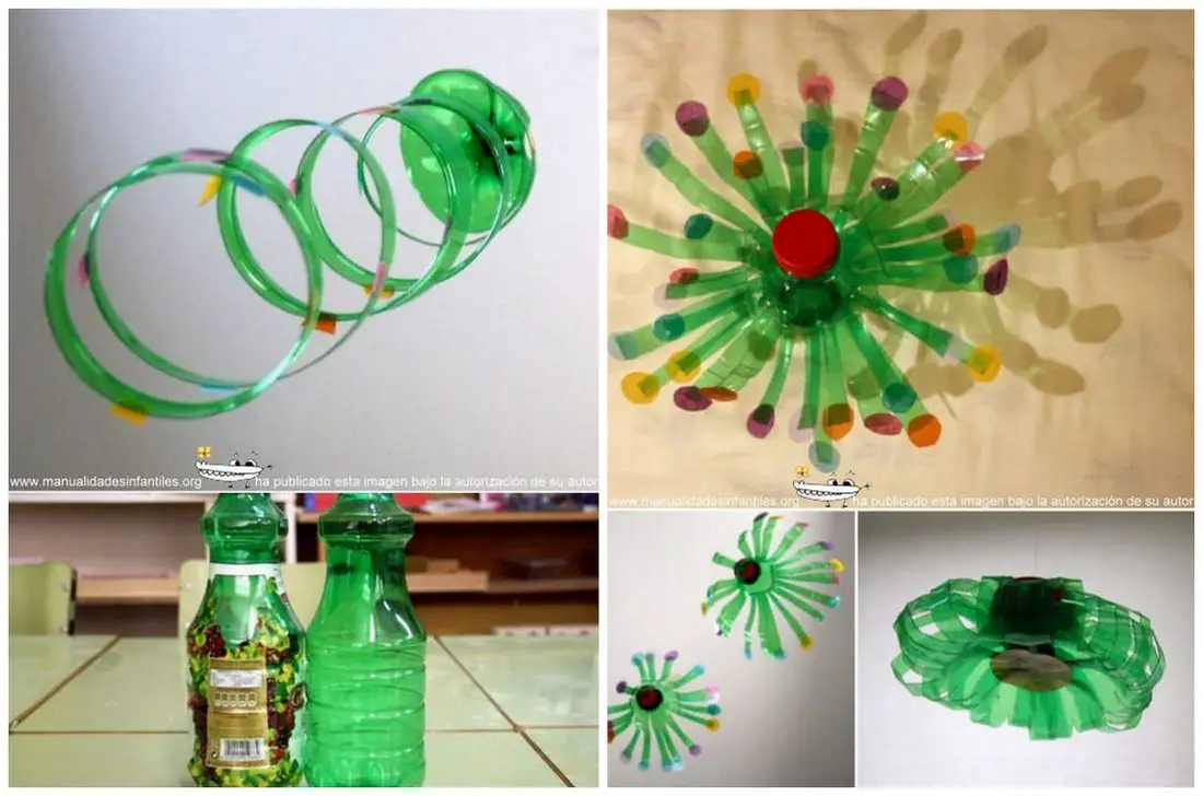 El extraño Golpeteo Curso de colisión Adornos de Navidad reciclados con botellas de plástico -Manualidades  Infantiles