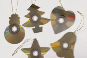 Adornos reciclados con cds