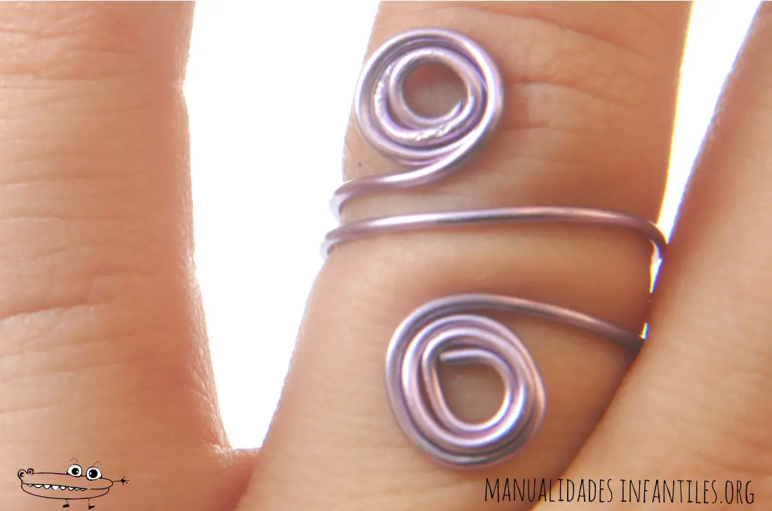 Anillo espiral alambre paso a paso