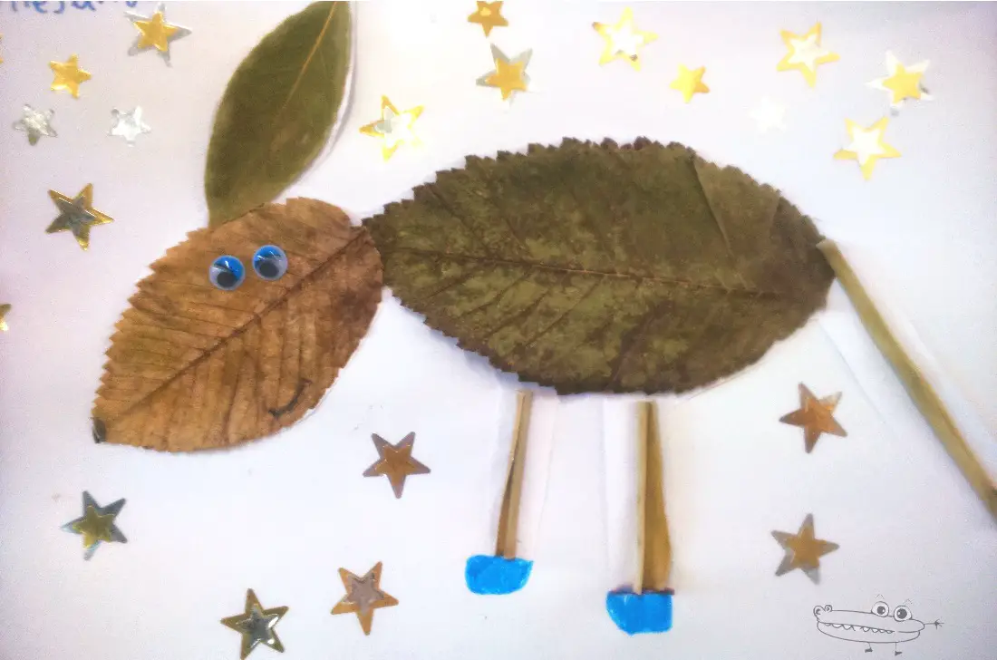 Animales con hojas -Manualidades Infantiles Animales con hojas -Manualidades Infantiles